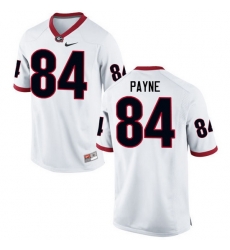 Men Georgia Bulldogs #84 Wyatt Payne College Football Jerseys-White Men Georgia Bulldogs #84 Wyatt Payne College Football Jerseys-White