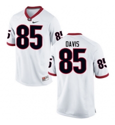 Men Georgia Bulldogs #85 Jordan Davis College Football Jerseys-White Men Georgia Bulldogs #85 Jordan Davis College Football Jerseys-White