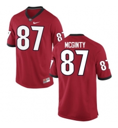 Men Georgia Bulldogs #87 Miles McGinty College Football Jerseys-Red Men Georgia Bulldogs #87 Miles McGinty College Football Jerseys-Red