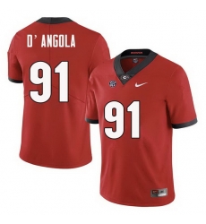 Men Georgia Bulldogs #91 Michael D'Angola College Football Jerseys Sale-Red Men Georgia Bulldogs #91 Michael D'Angola College Football Jerseys Sale-Red