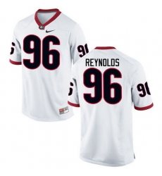 Men Georgia Bulldogs #96 Hudson Reynolds College Football Jerseys-White Men Georgia Bulldogs #96 Hudson Reynolds College Football Jerseys-White