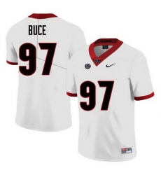 Men Georgia Bulldogs #97 Brooks Buce College Football Jerseys Sale-White Men Georgia Bulldogs #97 Brooks Buce College Football Jerseys Sale-White