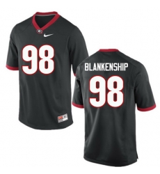 Men Georgia Bulldogs #98 Rodrigo Blankenship College Football Jerseys-Black Men Georgia Bulldogs #98 Rodrigo Blankenship College Football Jerseys-Black