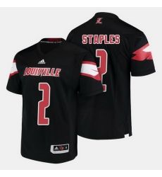 Louisville Cardinals Jamari Staples College Football Black Jersey Louisville Cardinals Jamari Staples College Football Black Jersey