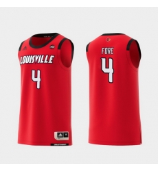 Men Louisville Cardinals Khwan Fore Red Replica College Basketball Jersey Men Louisville Cardinals Khwan Fore Red Replica College Basketball Jersey
