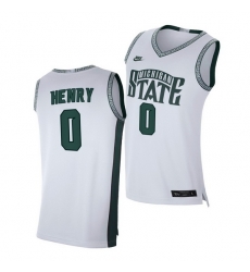 Michigan State Spartans Aaron Henry White Limited Retro Michigan State Spartans Jersey Michigan State Spartans Aaron Henry White Limited Retro Michigan State Spartans Jersey