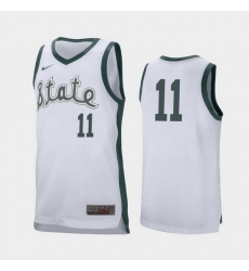 Michigan State Spartans Aaron Henry White Retro Performance Men'S Jersey Michigan State Spartans Aaron Henry White Retro Performance Men'S Jersey