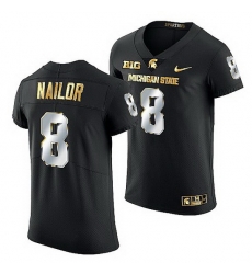 Michigan State Spartans Jalen Nailor 2021 22 Golden Edition Limited Football Black Jersey Michigan State Spartans Jalen Nailor 2021 22 Golden Edition Limited Football Black Jersey