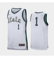 Michigan State Spartans Joshua Langford White Retro Performance Men'S Jersey Michigan State Spartans Joshua Langford White Retro Performance Men'S Jersey