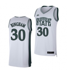 Michigan State Spartans Marcus Bingham Jr. White Retro Limited Men'S Jersey Michigan State Spartans Marcus Bingham Jr. White Retro Limited Men'S Jersey