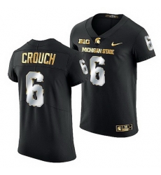 Michigan State Spartans Quavaris Crouch 2021 22 Golden Edition Limited Football Black Jersey Michigan State Spartans Quavaris Crouch 2021 22 Golden Edition Limited Football Black Jersey