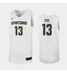 Michigan State Spartans Steven Izzo White Replica Men'S Jersey Michigan State Spartans Steven Izzo White Replica Men'S Jersey