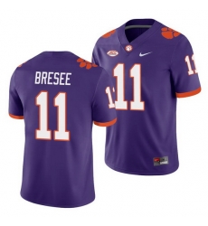 Clemson Tigers Bryan Bresee Purple College Football Men'S Jersey Clemson Tigers Bryan Bresee Purple College Football Men'S Jersey