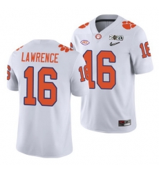 Clemson Tigers Trevor Lawrence White College Football Men'S Jersey 0 Clemson Tigers Trevor Lawrence White College Football Men'S Jersey 0
