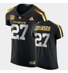 Men Texas A&M Aggies Antonio Johnson Golden Edition Black Authentic Jersey Men Texas A&M Aggies Antonio Johnson Golden Edition Black Authentic Jersey