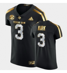 Men Texas A&M Aggies Christian Kirk Golden Edition Black Authentic Jersey Men Texas A&M Aggies Christian Kirk Golden Edition Black Authentic Jersey