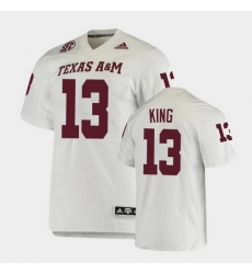 Men Texas A&M Aggies Haynes King College Football White Premier Jersey Men Texas A&M Aggies Haynes King College Football White Premier Jersey