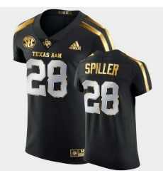 Men Texas A&M Aggies Isaiah Spiller Golden Edition Black Authentic Jersey Men Texas A&M Aggies Isaiah Spiller Golden Edition Black Authentic Jersey