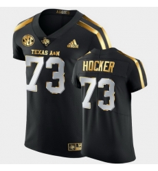 Men Texas A&M Aggies Jared Hocker Golden Edition Black Authentic Jersey Men Texas A&M Aggies Jared Hocker Golden Edition Black Authentic Jersey