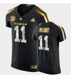 Men Texas A&M Aggies Kellen Mond Golden Edition Black Authentic Jersey Men Texas A&M Aggies Kellen Mond Golden Edition Black Authentic Jersey