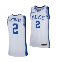 Duke Blue Devils Dj Steward White Replica Men'S Jersey Duke Blue Devils Dj Steward White Replica Men'S Jersey