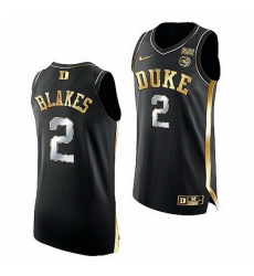 Duke Blue Devils Jaylen Blakes Black Golden Edition 2021 22Authentic Basketball Jersey Duke Blue Devils Jaylen Blakes Black Golden Edition 2021 22Authentic Basketball Jersey
