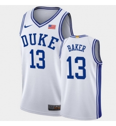 Duke Blue Devils Joey Baker White Authentic Men'S Jersey Duke Blue Devils Joey Baker White Authentic Men'S Jersey