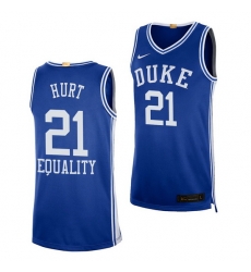 Duke Blue Devils Matthew Hurt Blue Equality Social Justice Men Jersey Duke Blue Devils Matthew Hurt Blue Equality Social Justice Men Jersey