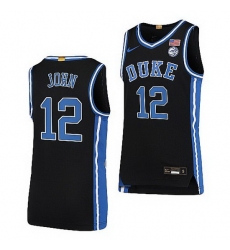 Duke Blue Devils Theo John Black College Basketball 2021 22Limited Jersey Duke Blue Devils Theo John Black College Basketball 2021 22Limited Jersey