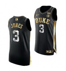 Duke Blue Devils Tre Jones Black Golden Edition Nba Alumni Jersey Duke Blue Devils Tre Jones Black Golden Edition Nba Alumni Jersey