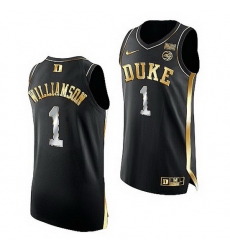 Duke Blue Devils Zion Williamson Black Golden Edition Nba Alumni Jersey Duke Blue Devils Zion Williamson Black Golden Edition Nba Alumni Jersey