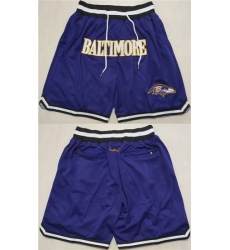 Men Baltimore Ravens Purple Shorts1 Men Baltimore Ravens Purple Shorts1