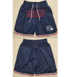 Men New York Giants Navy Shorts Men New York Giants Navy Shorts