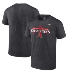Men Arizona Diamondbacks Heather Charcoal 2023 National League Champions Locker Room T Shirt Men Arizona Diamondbacks Heather Charcoal 2023 National League Champions Locker Room T Shirt