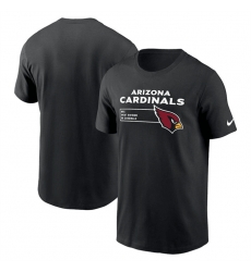 Men Arizona Cardinals Black Division Essential T Shirt Men Arizona Cardinals Black Division Essential T Shirt