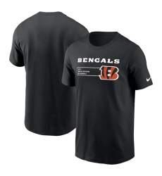 Men Cincinnati Bengals Black Division Essential T Shirt Men Cincinnati Bengals Black Division Essential T Shirt
