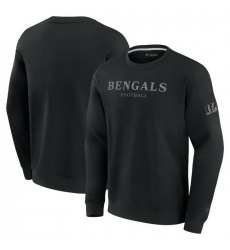 Men Fanatics Black Cincinnati Bengals Elements Unlimited Fleece Pullover Sweatshirt Men Fanatics Black Cincinnati Bengals Elements Unlimited Fleece Pullover Sweatshirt