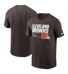 Men Cleveland Browns Brown Division Essential T Shirt Men Cleveland Browns Brown Division Essential T Shirt