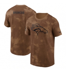 Men Denver Broncos 2023 Brown Salute To Service Sideline T Shirt Men Denver Broncos 2023 Brown Salute To Service Sideline T Shirt