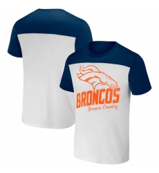 Men Denver Broncos Cream Navy X Darius Rucker Collection Colorblocked T Shirt Men Denver Broncos Cream Navy X Darius Rucker Collection Colorblocked T Shirt