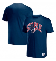 Men Houston Texans X Staple Navy Logo Lockup T Shirt Men Houston Texans X Staple Navy Logo Lockup T Shirt