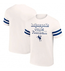 Men Indianapolis Colts Cream X Darius Rucker Collection Vintage T Shirt Men Indianapolis Colts Cream X Darius Rucker Collection Vintage T Shirt
