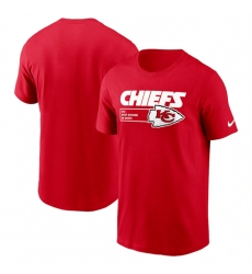 Men Kansas City Chiefs Red Division Essential T Shirt Men Kansas City Chiefs Red Division Essential T Shirt