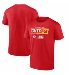 Men Kansas City Chiefs Red X Bud Light T Shirt Men Kansas City Chiefs Red X Bud Light T Shirt