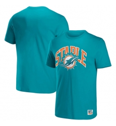 Men Miami Dolphins X Staple Aqua Logo Lockup T Shirt Men Miami Dolphins X Staple Aqua Logo Lockup T Shirt