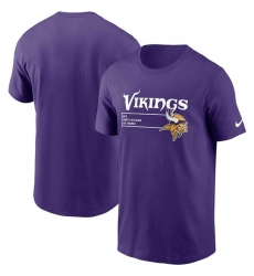 Men Minnesota Vikings Purple Division Essential T Shirt Men Minnesota Vikings Purple Division Essential T Shirt