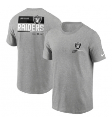 Men Las Vegas Raiders Grey Team Incline T Shirt Men Las Vegas Raiders Grey Team Incline T Shirt