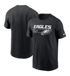 Men Philadelphia Eagles Black Division Essential T Shirt Men Philadelphia Eagles Black Division Essential T Shirt