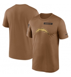 Men Los Angeles Chargers 2023 Brown Salute To Service Legend Performance T Shirt Men Los Angeles Chargers 2023 Brown Salute To Service Legend Performance T Shirt