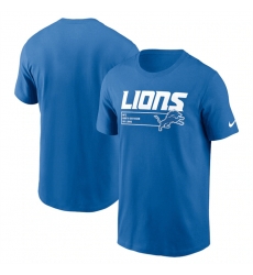 Men Detroit Lions Blue Division Essential T Shirt Men Detroit Lions Blue Division Essential T Shirt